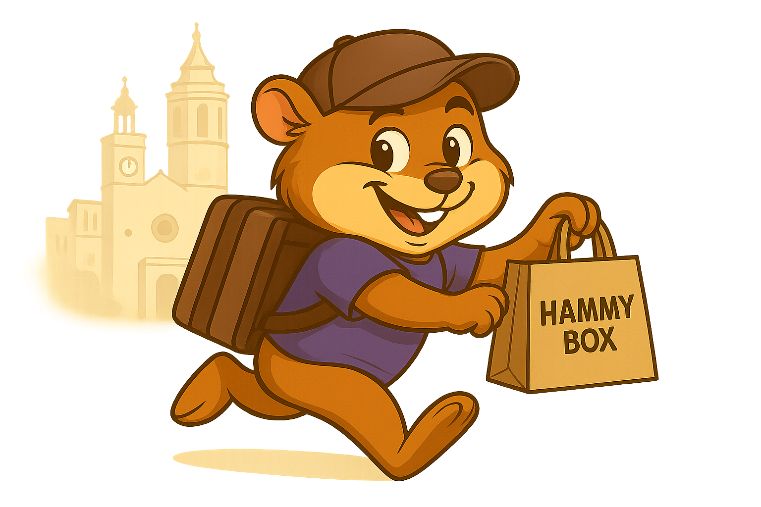 Hammy courier in Sitges