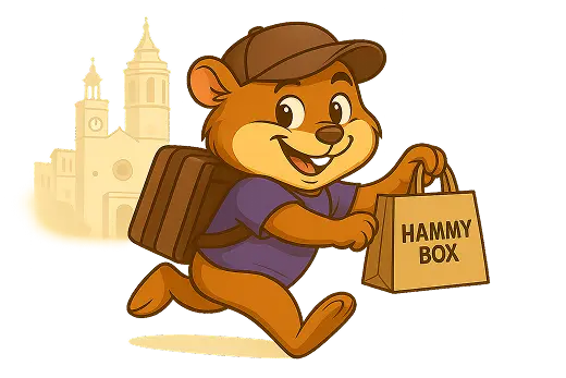 Hammy courier in Sitges