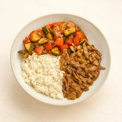 Boeuf Bourguignon con arroz