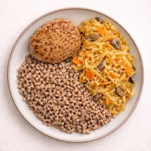Albóndiga de pavo con trigo sarraceno